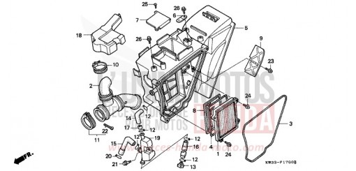FILTRE A AIR NX250J de 1988